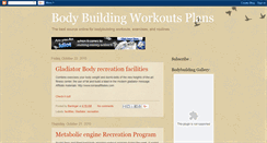 Desktop Screenshot of bodybuildingworkoutsplans.blogspot.com