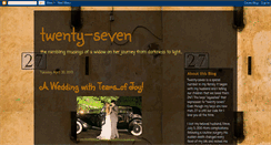 Desktop Screenshot of 27twenty-seven.blogspot.com