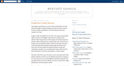 Desktop Screenshot of boycottgoogle.blogspot.com