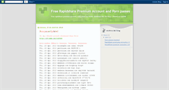 Desktop Screenshot of dailyrapidsharefreeaccount.blogspot.com