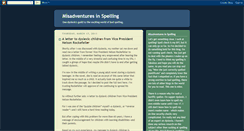 Desktop Screenshot of misadventuresinspelling.blogspot.com