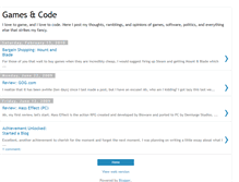 Tablet Screenshot of gamesandcode.blogspot.com