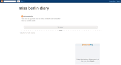 Desktop Screenshot of missberlindiary.blogspot.com