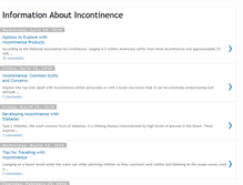 Tablet Screenshot of informationaboutincontinence.blogspot.com