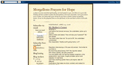 Desktop Screenshot of morgellonsprayers.blogspot.com