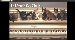 Desktop Screenshot of monde-des-chats.blogspot.com