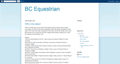 Desktop Screenshot of bcequestrian.blogspot.com