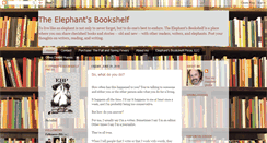 Desktop Screenshot of elephantsbookshelf.blogspot.com