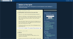 Desktop Screenshot of mattersofthespirit.blogspot.com