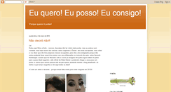 Desktop Screenshot of euquero-euposso-euconsigo.blogspot.com