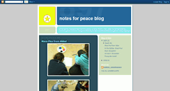 Desktop Screenshot of notesforpeace.blogspot.com