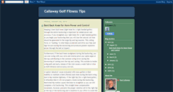 Desktop Screenshot of callaway-golf-fitness-tips.blogspot.com