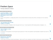 Tablet Screenshot of freshersspace.blogspot.com