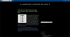 Desktop Screenshot of landscape-lighting--on-sale.blogspot.com