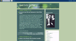 Desktop Screenshot of foundfamilybranches.blogspot.com