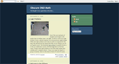 Desktop Screenshot of obscuredndmath.blogspot.com