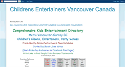 Desktop Screenshot of childrensentertainersvancouver.blogspot.com