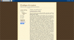 Desktop Screenshot of elmilagroderespirar.blogspot.com