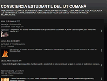 Tablet Screenshot of conscienciaestudiantil-iutcumana.blogspot.com