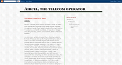 Desktop Screenshot of aircel-telecom.blogspot.com