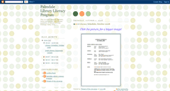 Desktop Screenshot of palmdaleliteracy.blogspot.com