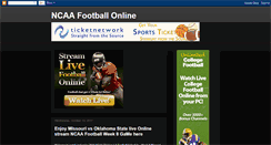 Desktop Screenshot of onlinencaafootball.blogspot.com