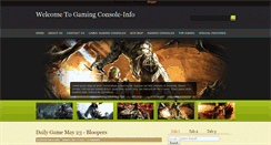 Desktop Screenshot of gamingconsole-info.blogspot.com