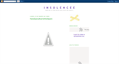 Desktop Screenshot of insolencee.blogspot.com