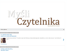 Tablet Screenshot of mysliczytelnika.blogspot.com