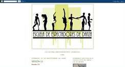 Desktop Screenshot of escueladeespectadoresdedanza.blogspot.com