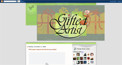 Desktop Screenshot of giftedartist.blogspot.com