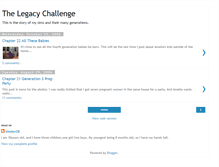 Tablet Screenshot of mylegacychallenge.blogspot.com