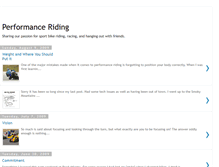 Tablet Screenshot of performanceridingstuff.blogspot.com