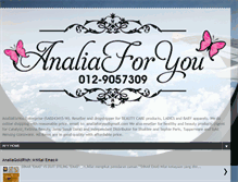 Tablet Screenshot of analiaforyou.blogspot.com