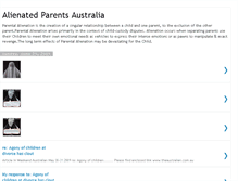 Tablet Screenshot of alienatedparentsaustralia.blogspot.com