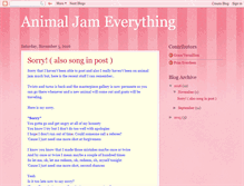 Tablet Screenshot of animaljameverything.blogspot.com