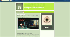 Desktop Screenshot of compassionvscruelty.blogspot.com