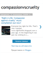 Mobile Screenshot of compassionvscruelty.blogspot.com