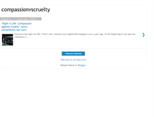 Tablet Screenshot of compassionvscruelty.blogspot.com
