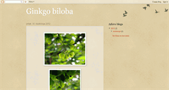Desktop Screenshot of ginkgo-world.blogspot.com