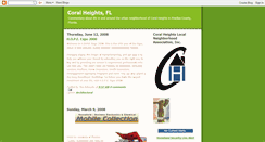 Desktop Screenshot of coralheightsfl.blogspot.com