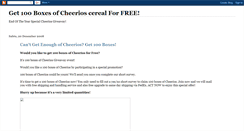 Desktop Screenshot of free-cheerios-cereal.blogspot.com