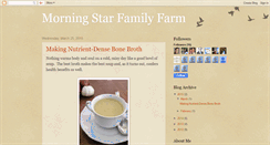 Desktop Screenshot of morningstarfamilyfarmblog.blogspot.com