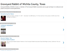 Tablet Screenshot of graveyardrabbitofwichitacountytexas.blogspot.com