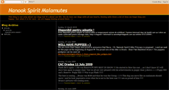 Desktop Screenshot of nanookspiritmalamutes.blogspot.com