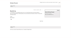 Desktop Screenshot of going-tuscan.blogspot.com