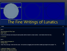 Tablet Screenshot of finewritingsoflunatics.blogspot.com