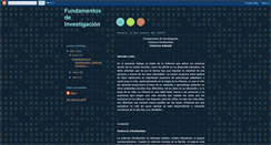 Desktop Screenshot of fundamentosdeinvestigacin.blogspot.com