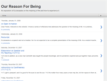 Tablet Screenshot of ourreasonforbeing.blogspot.com