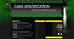 Desktop Screenshot of carsspecification.blogspot.com